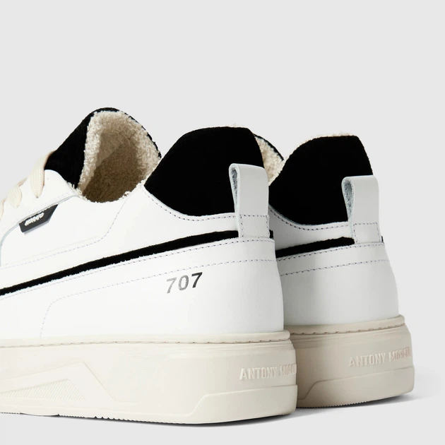 Sneakersy męskie skórzane Antony Morato MMFW01612LE300001-9000 42 Biały/Czarny (8052136464883) - obraz 3