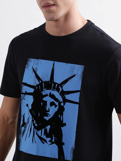 Футболка бавовняна довга чоловіча Antony Morato MMKS02322FA100240-7073 XL Темно-синя (8052136490868) - зображення 4