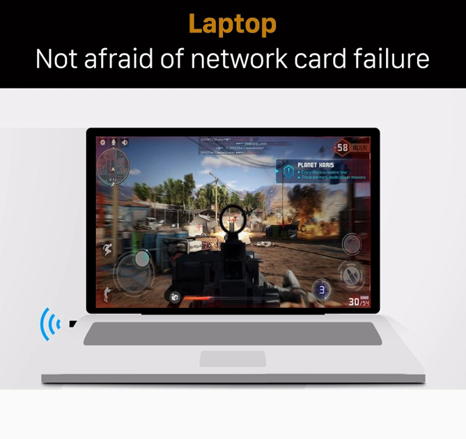 Беспроводной сетевой адаптер PIX-LINK Wi-Fi USB LV-UW06RK-ALFA Black (16668) - изображение 4