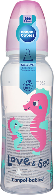 Пляшка Canpol babies PP Love&Sea 250 мл Рожевий (59/400_pin) - зображення 2