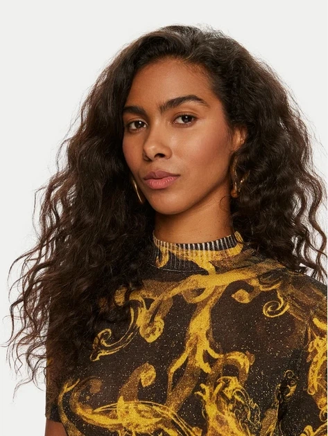 Top damski Versace Jeans Couture vjc76hafmn8cmn45g89 XS Czarny/Żółty (8052019601138) - obraz 4