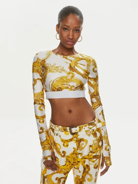 Топ жіночий Versace Jeans Couture vjc76hah218js292g03 42 Білий/Жовтий (8052019637007) - зображення 4