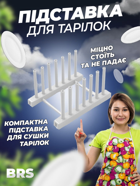 Органайзер для посуды и крышек подставка для тарелок BRS – фото, отзывы ...