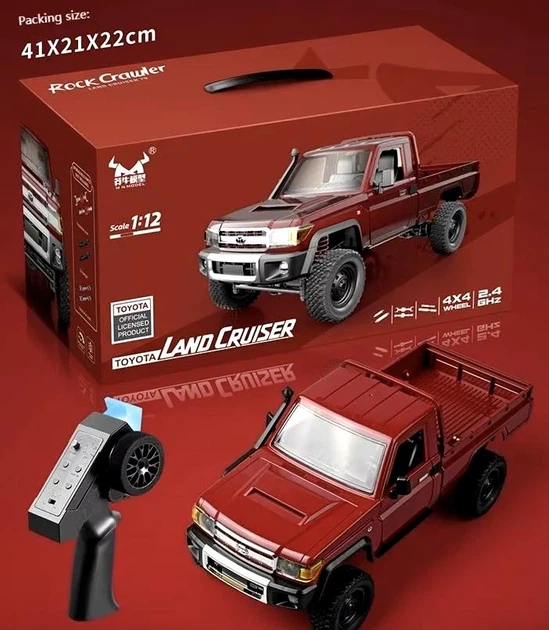 Машинка на радіокеруванні MN82 Toyota Land Cruiser 79 1:12 Червоний - зображення 6
