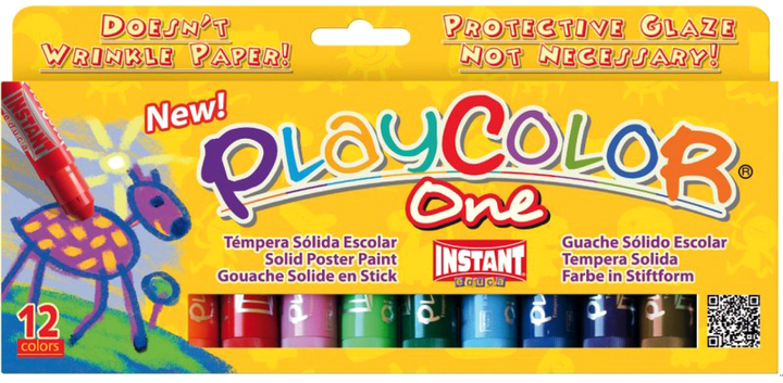 Zestaw farb plakatowych PlayColor 12 kolorów (8414213107319) - obraz 1