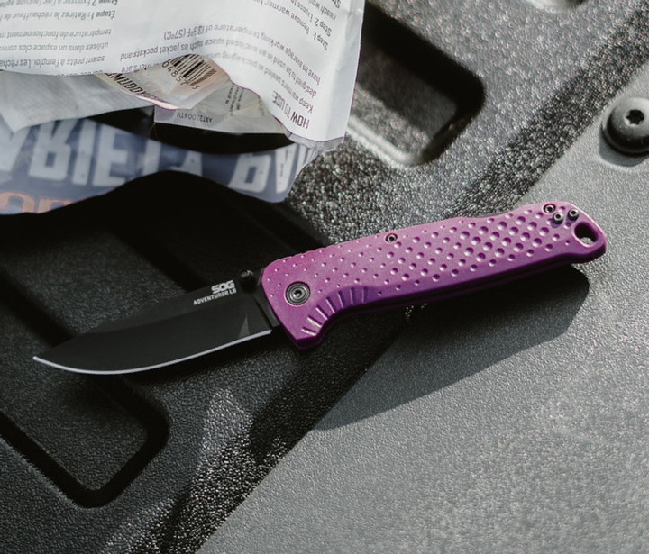 Ніж складаний SOG Adventurer LB Dusk Purple/Black фіолетовий/чорний - зображення 2