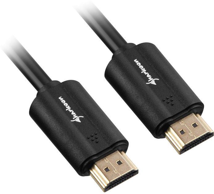 Kabel Sharkoon HDMI - HDMI 2.0 4K M/M 3 m Black (4044951018048) - obraz 1