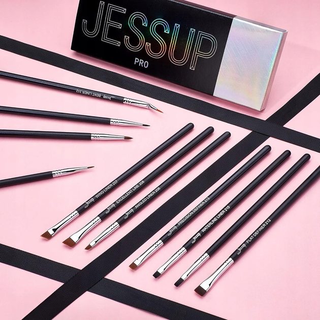 Набір пензлів для макіяжу глаз Jessup Pro Eyeliner Brush T324 11 шт (6971093063248) - зображення 2