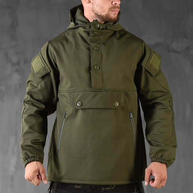 Тактична куртка анорак Softshell Seul Olive розмір XL - зображення 1