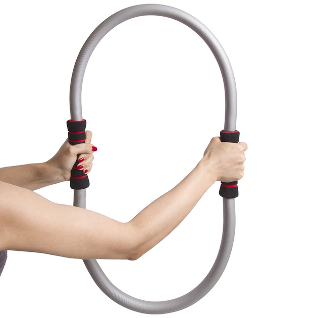 Кольцо для пилатеса изотоническое разъемное PRO-SUPRA PILATES RING R-880 (металл, неопрен, EVA, d-55см, серый) (R-880) - изображение 5