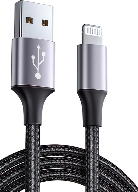 Кабель Montis USB Type A - Lightning 2 м Black (MON/MT047) - зображення 1