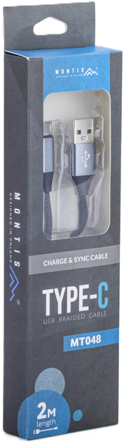 Кабель Montis USB Type A - USB Type-C 2.0 2 м (MON/MT048) - зображення 4