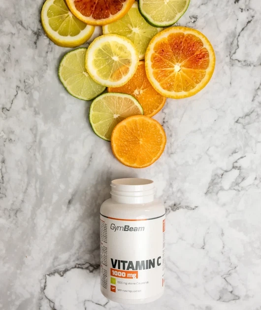 Вітамін C GymBeam Vitamin C 1000mg 90 таблеток вітаміни та мінерали в упаковці (VMD-1205529) - зображення 2