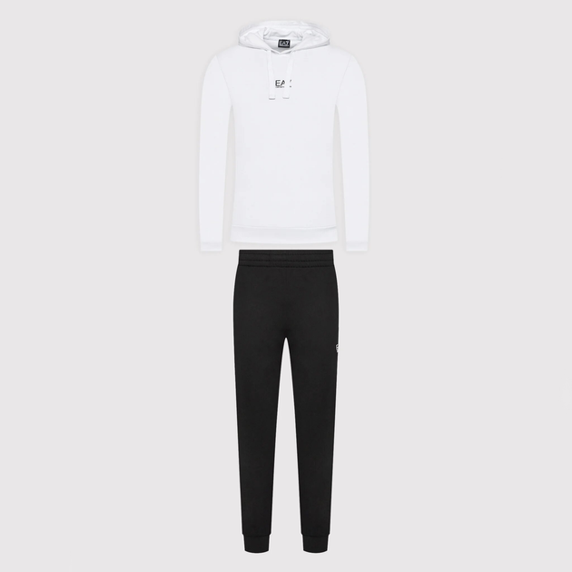 Спортивний костюм чоловічий EA7 Train Core Id M T-Suit Hoodie Rn Ch Coft S Білий/Чорний (8056861842602) - зображення 8
