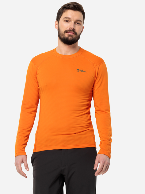 Rashguard męski Jack Wolfskin Infinite L/S M 1808312-3981 S Pomarańczowy (4064993866575) - obraz 1