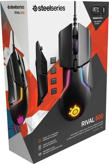 Mysz SteelSeries Rival 600 TrueMove3+ Dual Optical Gaming Mouse (813682023591) - obraz 7