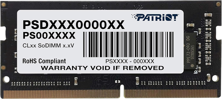 Оперативна пам'ять Patriot SO-DIMM DDR4-3200 32768MB PC4-25600 (7D4A32AE0HVC8B3) - зображення 1