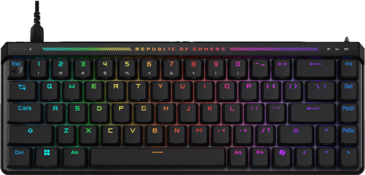 Клавиатура проводная Asus ROG Falchion Ace HFX Eng USB Black (90MP03VE-BKUA20) - изображение 1