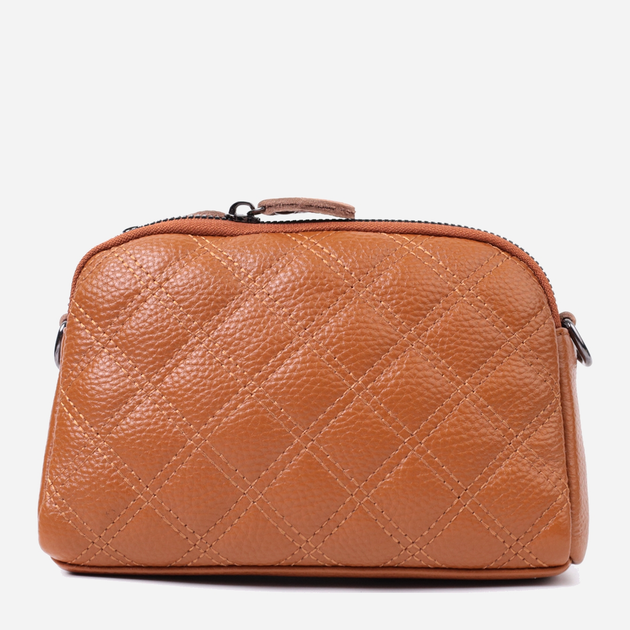 Сумка кросс-боди через плечо женская из натуральной кожи маленькая Vintage leather-22809 Рыжая 