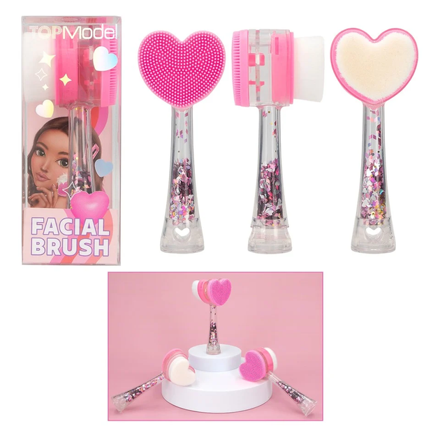 Szczoteczka do masażu twarzy Top Model Facial Brush Heart Beauty And Me (4010070669065) - obraz 3