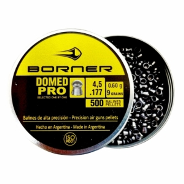 Пули Borner Domed PRO, 4,5 мм, 0,6 гр 500 шт - изображение 1