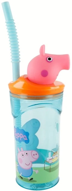 Szklanka ze słomką Stor Peppa Pig (8412497486663) - obraz 3