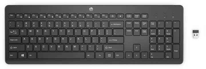 Klawiatura bezprzewodowa HP 230 Wireless Keyboard Black (3L1E7AA#ABB) - obraz 1