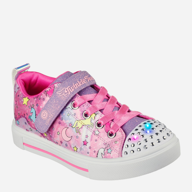 Дитячі з підсвіткою кеди для дівчинки Skechers Twinkle Sparks Unicorn Dreaming 314803L 28.5 Рожеві (196642576024) - зображення 2