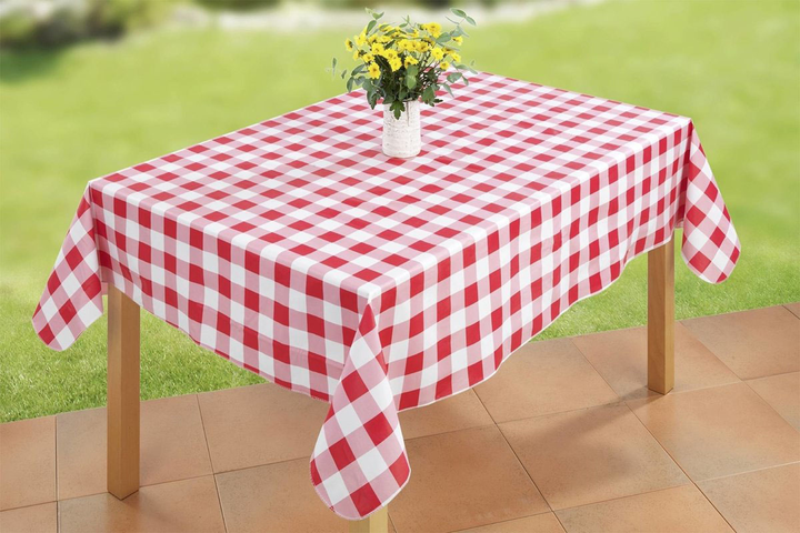 Cerata Maximex Vichy w kratę 180 x 140 cm Czerwona z białym (4008069030972) - obraz 3