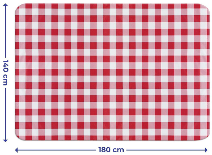 Cerata Maximex Vichy w kratę 180 x 140 cm Czerwona z białym (4008069030972) - obraz 4