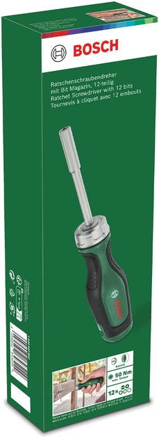 Викрутка Bosch з тріскачкою та 12 насадками (1600A02BX2) - зображення 3