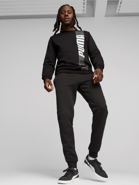 Спортивні штани чоловічі Puma Ess+ Logo Lab Sweatpants Fl Cl 67592001 L Чорні (4099683775103) - зображення 3