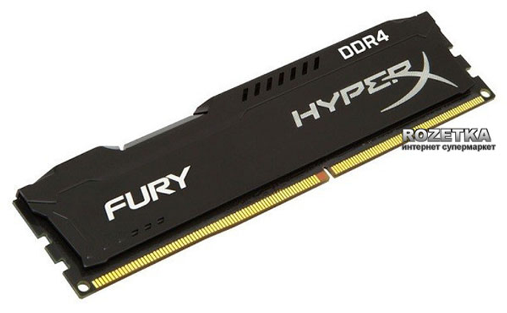 Оперативная память HyperX DDR4-2666 4096MB PC4-21300 Fury Black ...
