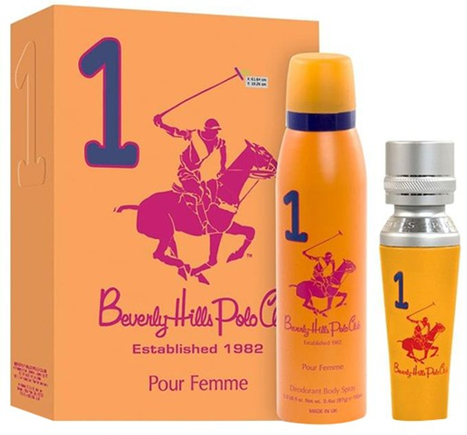 Zestaw damski Beverly Hills Polo Club Woda perfumowana 1 100 ml + Dezodorant 150 ml (6291107162928) - obraz 1