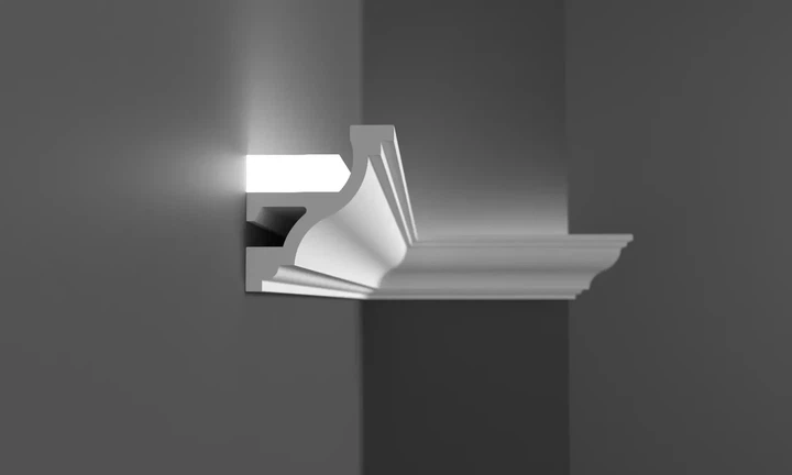 Карниз полимерный для LED освещения Grand Decor KH 905 Flex гибкий - Фото 3 Карниз полимерный для LED освещения Grand Decor KH 905 Flex гибкий - изображение 3