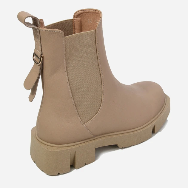 Женские зимние челси кожаные высокие Teona 552 38 Капучино (ROZ6501055030) - изображение 4