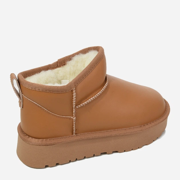 Женские угги низкие кожаные с мехом Allshoes 187713 39 Коричневые (ROZ6501055073) - Фото 4 Женские угги низкие кожаные с мехом Allshoes 187713 39 Коричневые (ROZ6501055073) - изображение 4