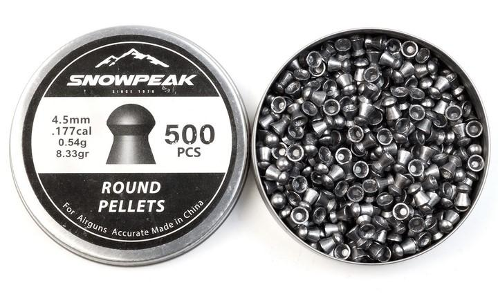 Пули свинцовые Snow Peak Round Pellets 4,5 мм 0,54 г 500 шт - изображение 1