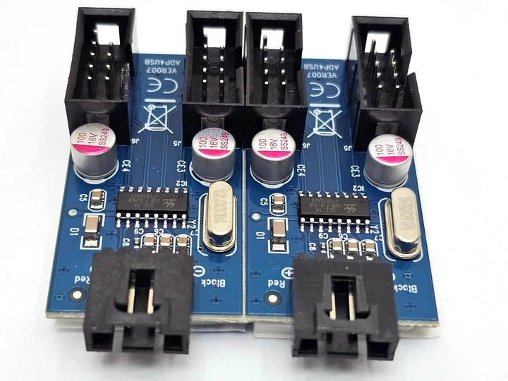 Адаптер Розширювач портів з 1x 9-контактний USB 2.0 на 4x 9-контактний USB 2.0 Синій - Фото 2 Адаптер Розширювач портів з 1x 9-контактний USB 2.0 на 4x 9-контактний USB 2.0 Синій - зображення 2