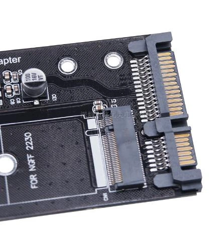 Адаптер SATA III - > M.2 SSD NGFF KEY-B переходник Черный - Фото 2 Адаптер SATA III - > M.2 SSD NGFF KEY-B переходник Черный - изображение 2