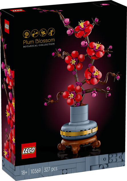 Лего Иконс Цветение сливы Букет Цветочный декор LEGO Icons 10369 - изображение 6