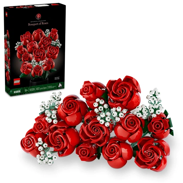 Конструктор Лего иконс Букет роз Lego Icons Bouquet of Roses 10328 - изображение 10