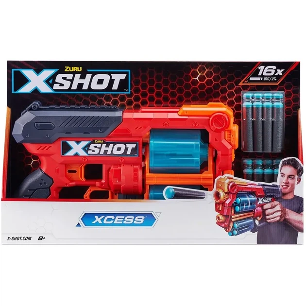 Быстрострельный бластер X-shot EXCEL Xcess TK-12 (16 патронов) 36436R Zuru - изображение 3