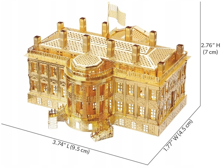 Model do składania Piececool Biały Dom Żółty (6927897205056) - obraz 3