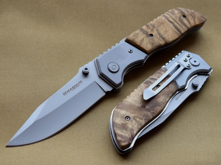 Ніж складаний Boker Magnum Forest Ranger, дерев'яна накладка Коричневий - зображення 2