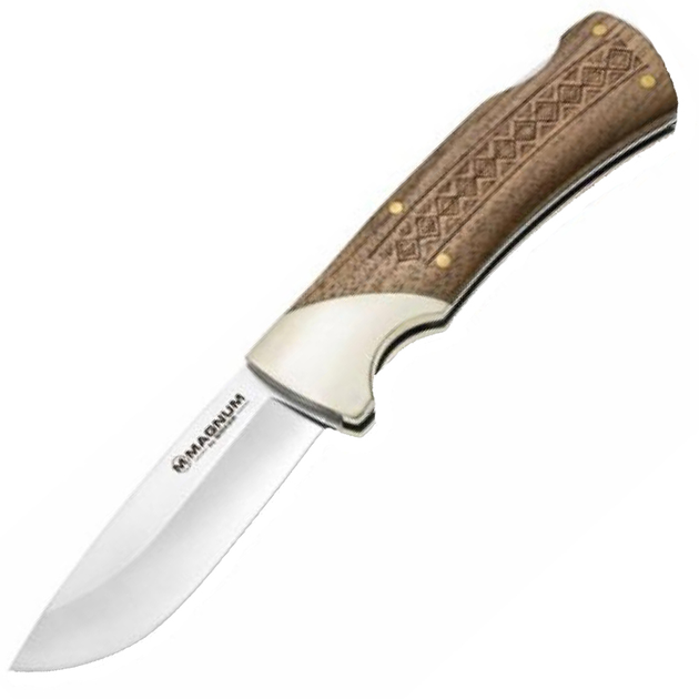 Ніж складаний Boker Magnum Woodcraft, дерево Коричневий - зображення 1