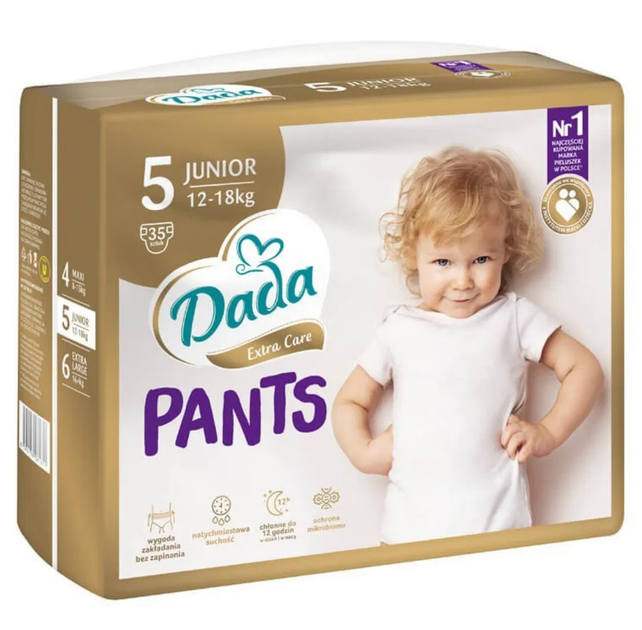 Подгузники-трусики Dada Extra Care Размер 5 Junior, 12-18 кг, 35 шт - Фото 1 Подгузники-трусики Dada Extra Care Размер 5 Junior, 12-18 кг, 35 шт - изображение 1