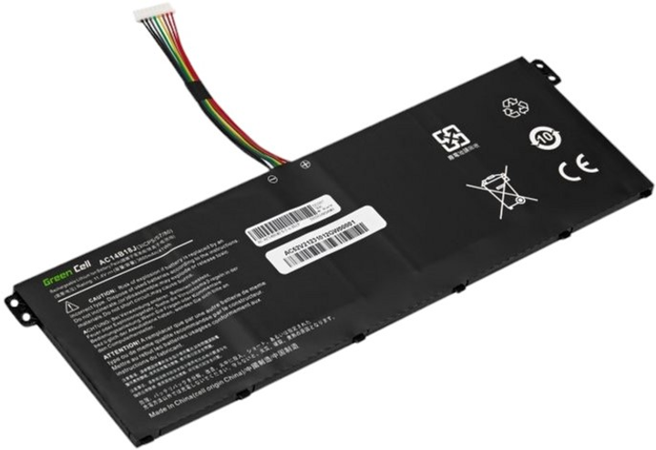 Акумулятор Green Cell AC14B13J AC14B18J для ноутбуків Acer Aspire 3 A315-23 A315-55G ES1-111M ES1-331 ES1-531 ES1-533 ES1-571 11.4V 3600mAh (5904326374287) - зображення 2