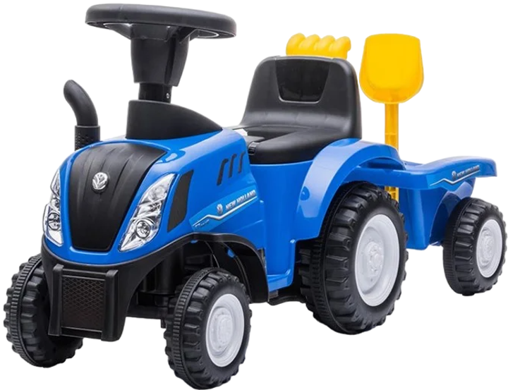 Jeździk Azeno New Holland Traktor z przyczepą Blue (5713570003085) - obraz 1