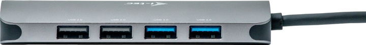 Док-станція i-Tec USB Type-C - USB 3.0 x2, USB 2.0 x2, USB Type-C x2, HDMI x2, RJ-45 Silver (C31NANOHDM2DOCPD) - зображення 3